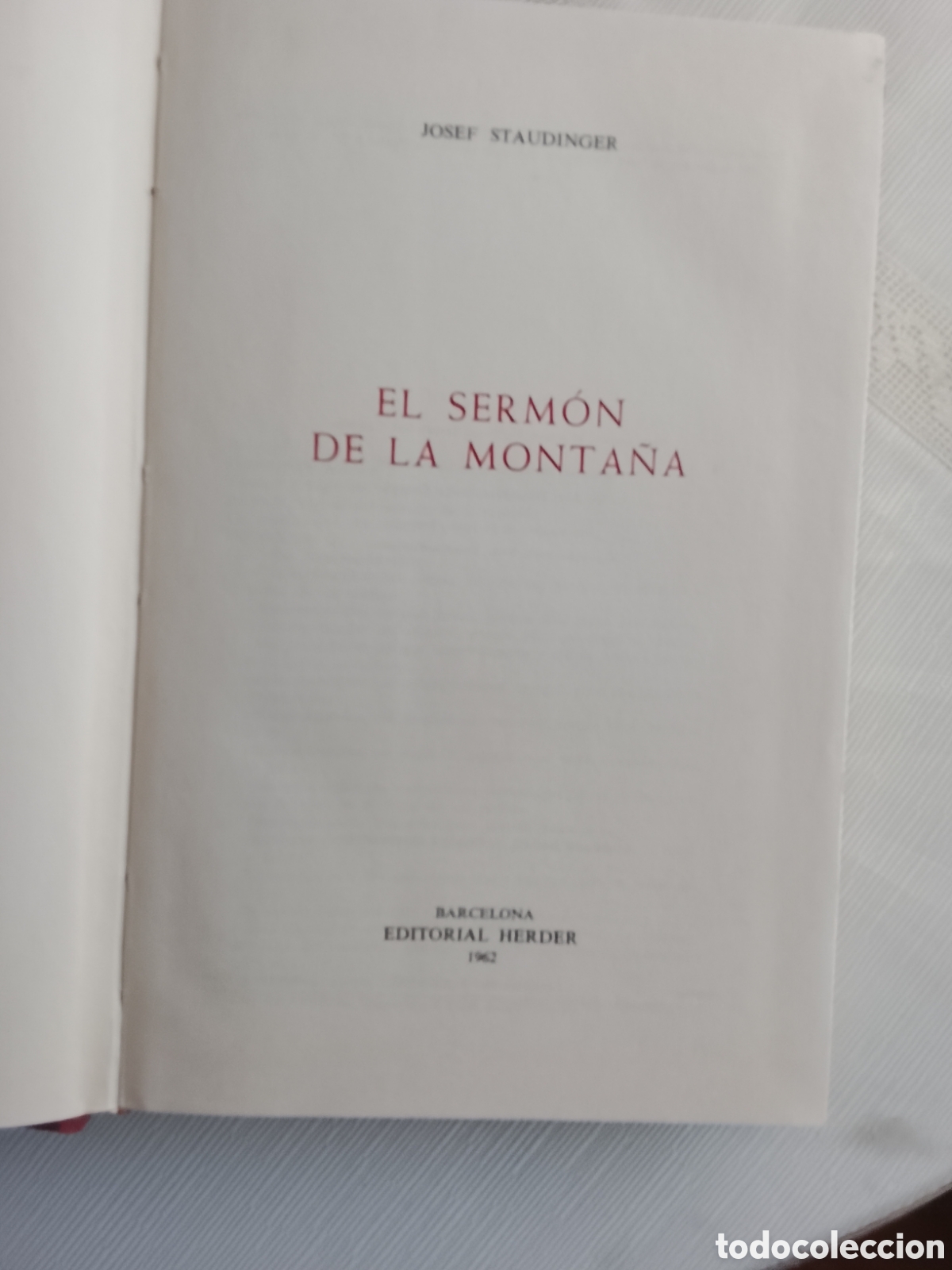 Libros de segunda mano: 1962.EL SERMON DE LA MONTA&Ntilde;A. - Foto 1