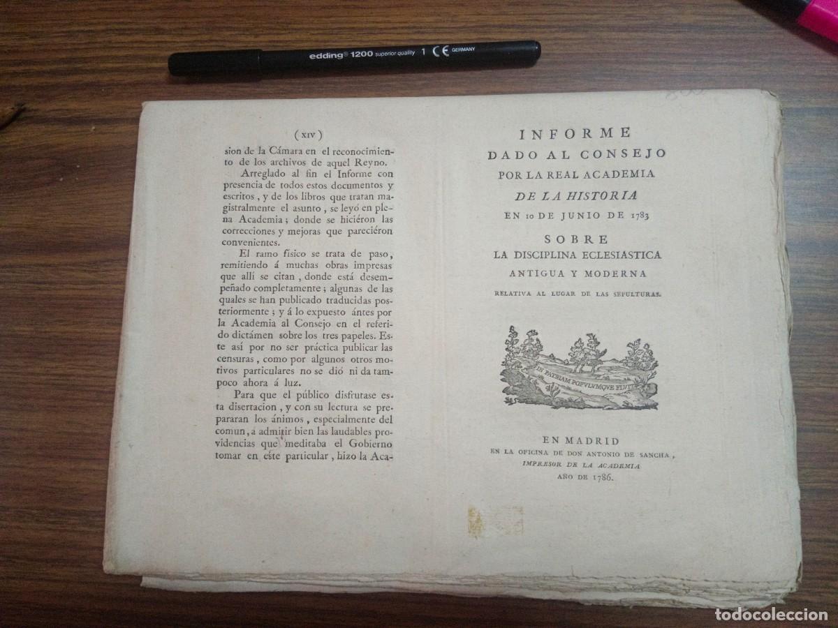 Libros de segunda mano: INFORME DADO AL CONSEJO POR LA REAL ACADEMIA DE LA HISTORIA EN 10 DE JUNIO DE 1783 SOBRE LA DISCIPLI