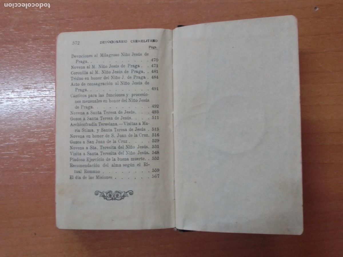 Libros de segunda mano: Devocionario Carmelitano - Foto 5