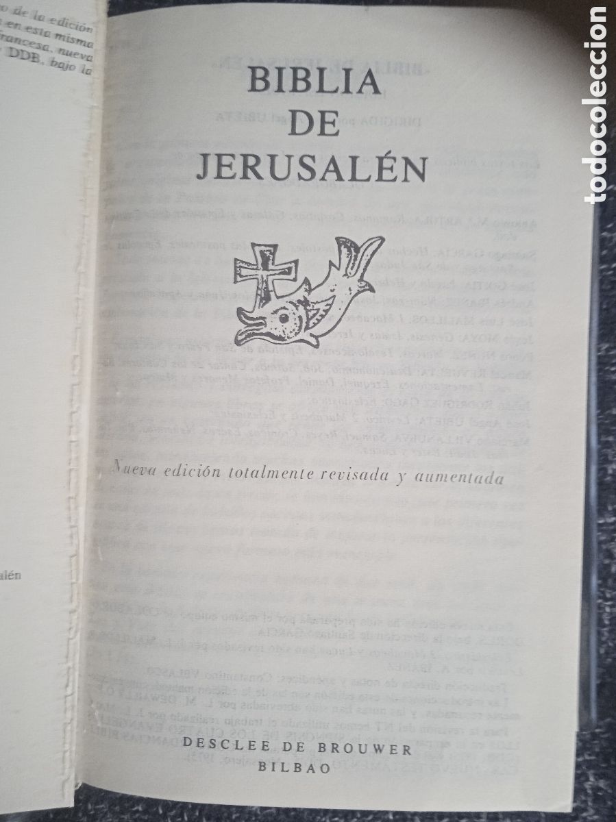 Libros de segunda mano: BIBLIA DE JERUSAL&Eacute;N -ED. EDITORIAL DESCL&Eacute;E DE BROUWER - Foto 2