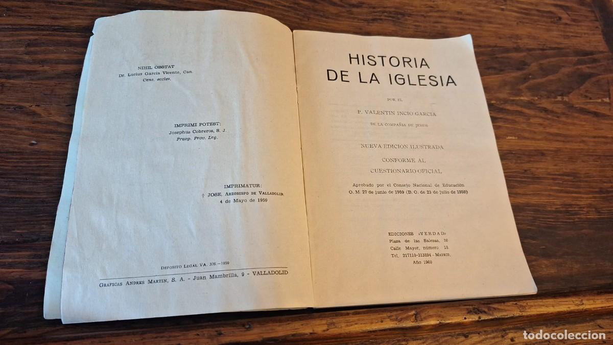 Libros de segunda mano: Historia de la IGLESIA / Valent&iacute;n Incio - Foto 2