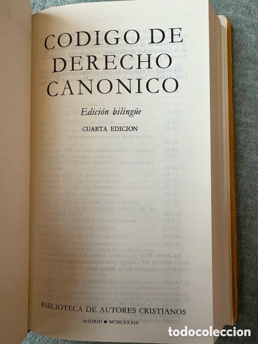 Libros de segunda mano: (L327) C&Oacute;DIGO DE DERECHO CAN&Oacute;NICO-BAC-1984 - Foto 6