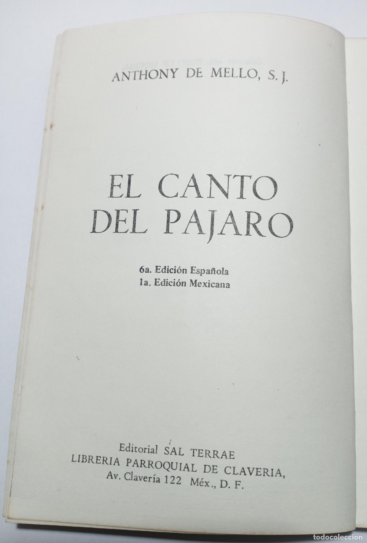Libros de segunda mano: El canto del pajaro - de Mello, Anthony - Foto 1
