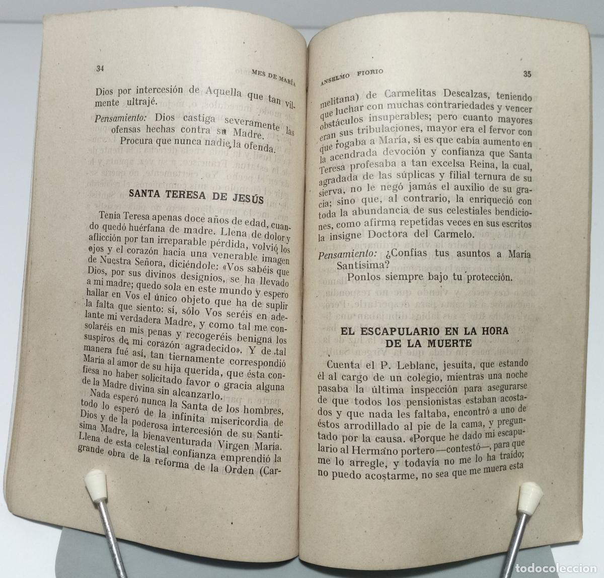 Libros de segunda mano: Mes de Maria en ejemplos - Fiorio, Anselmo - Foto 3