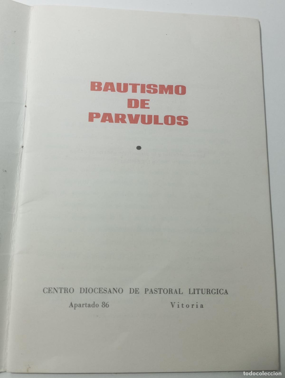 Libros de segunda mano: Bautismo de parvulos - Foto 1