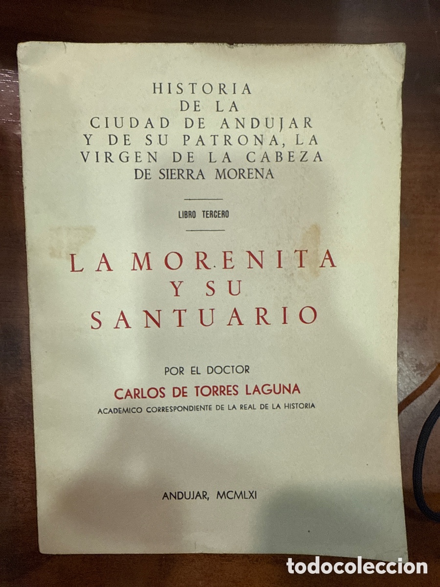 Libros de segunda mano: TORRES LAGUNA, Carlos de. La Morenita y su Santuario