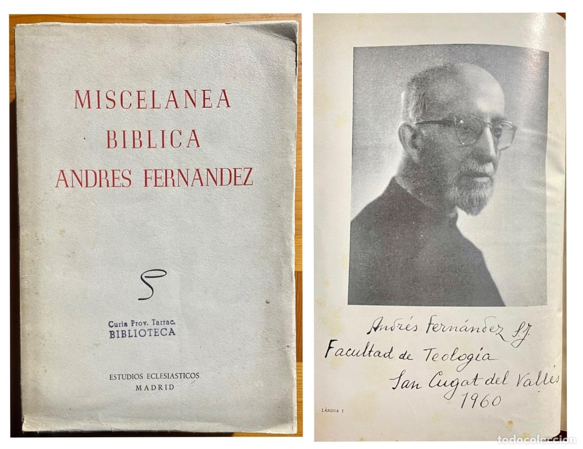 Livres d'occasion: MANACOR- MALLORCA- ANDRES FERNANDEZ TRUYOLS- MISCELANEA BIBLICA- 1961