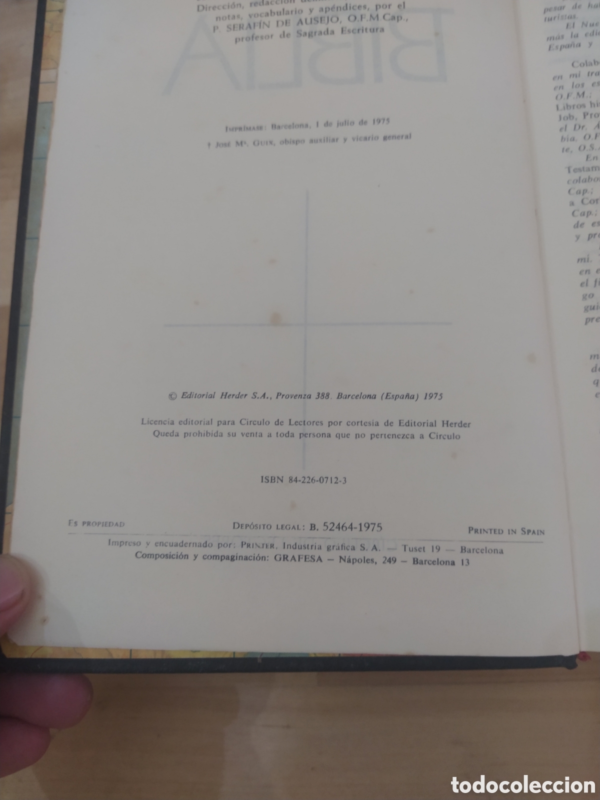 Libros de segunda mano: LA BIBLIA - EDITORIAL HERDER - C&Iacute;RCULO DE LECTORES - Foto 2