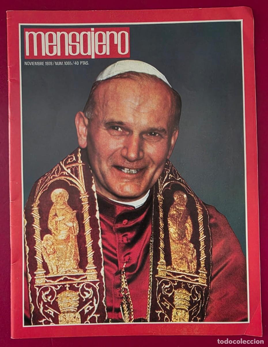 Libros de segunda mano: L.214 Revista Mensajero N&ordm;1065 &ndash; Noviembre 1978 &ndash; Ediciones Castell &ndash; Juan Pablo II en portada