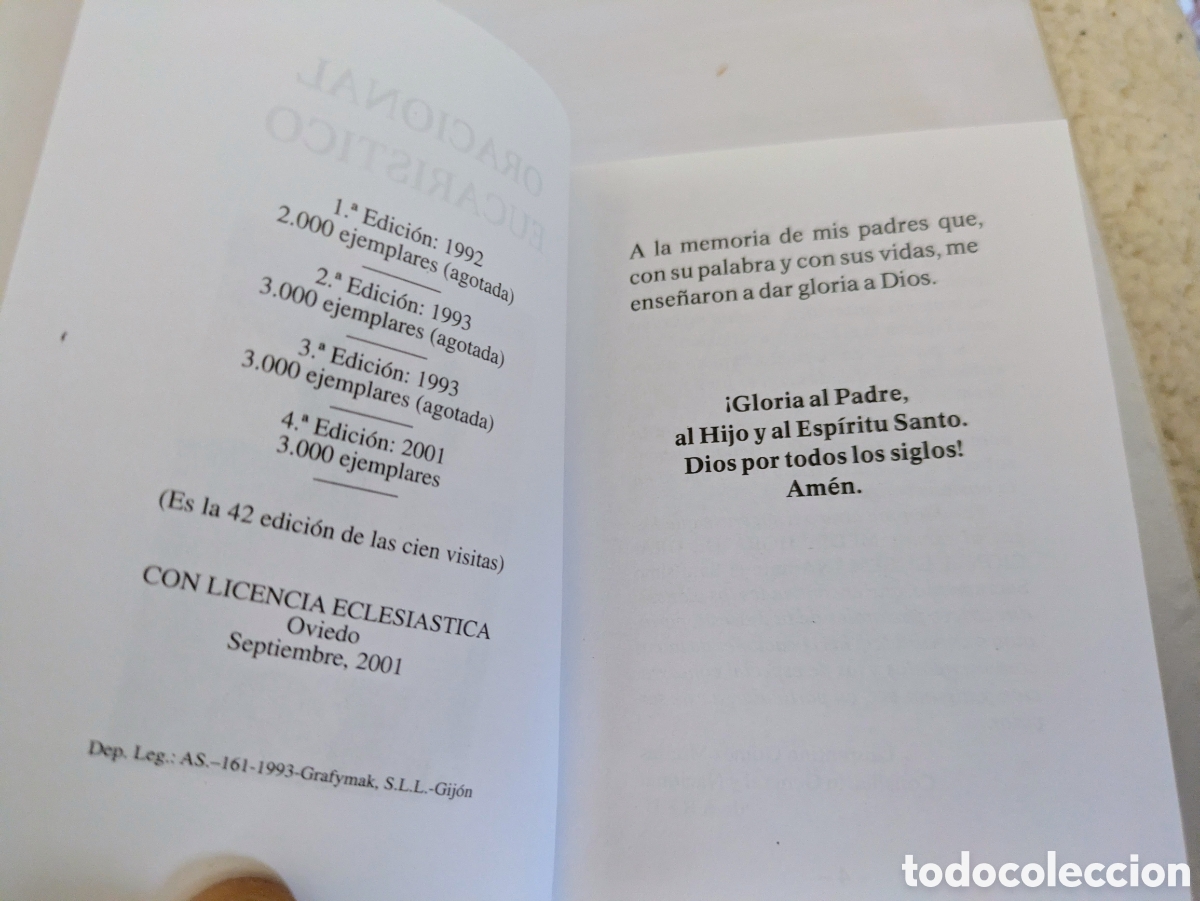 Libros de segunda mano: ORACIONAL EUCAR&Iacute;STICO - Foto 2
