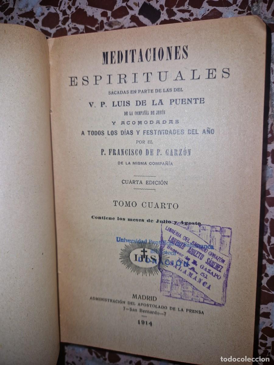 Libros de segunda mano: LIBRO MEDITACIONES ESPIRITUALES, P. GARZON - Foto 3