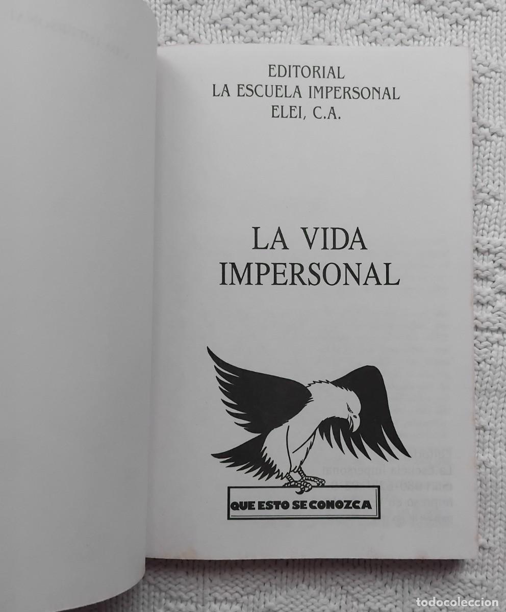 Libros de segunda mano: Joseph S. Benner LA VIDA IMPPERSONAL - Foto 2