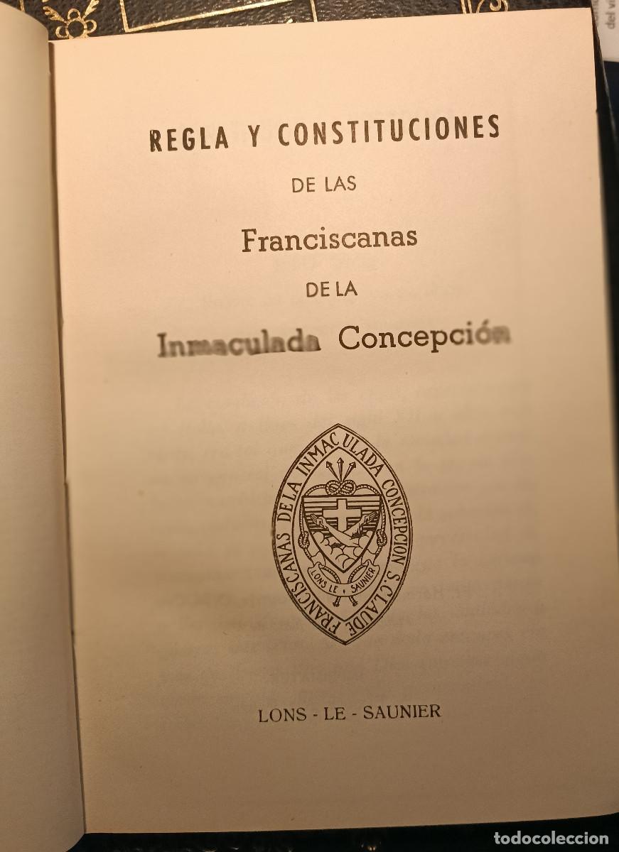 Libros de segunda mano: Regla y constitucion de las franciscanas de la Inmaculada concepci&oacute;n - Foto 1