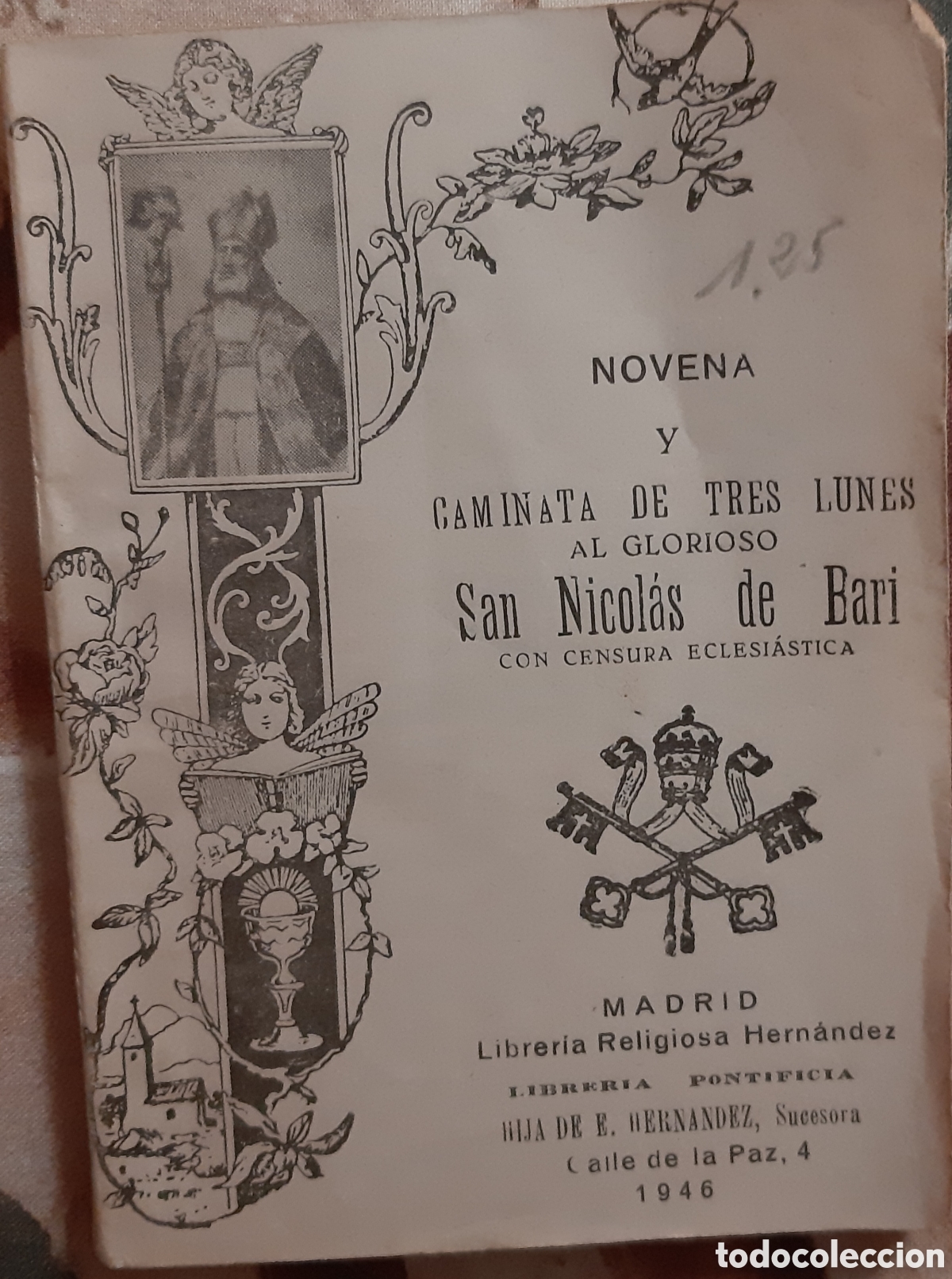 Libros de segunda mano: Novena San Nicol&aacute;s de Bari. A&ntilde;o 1946. Madrid. R9471
