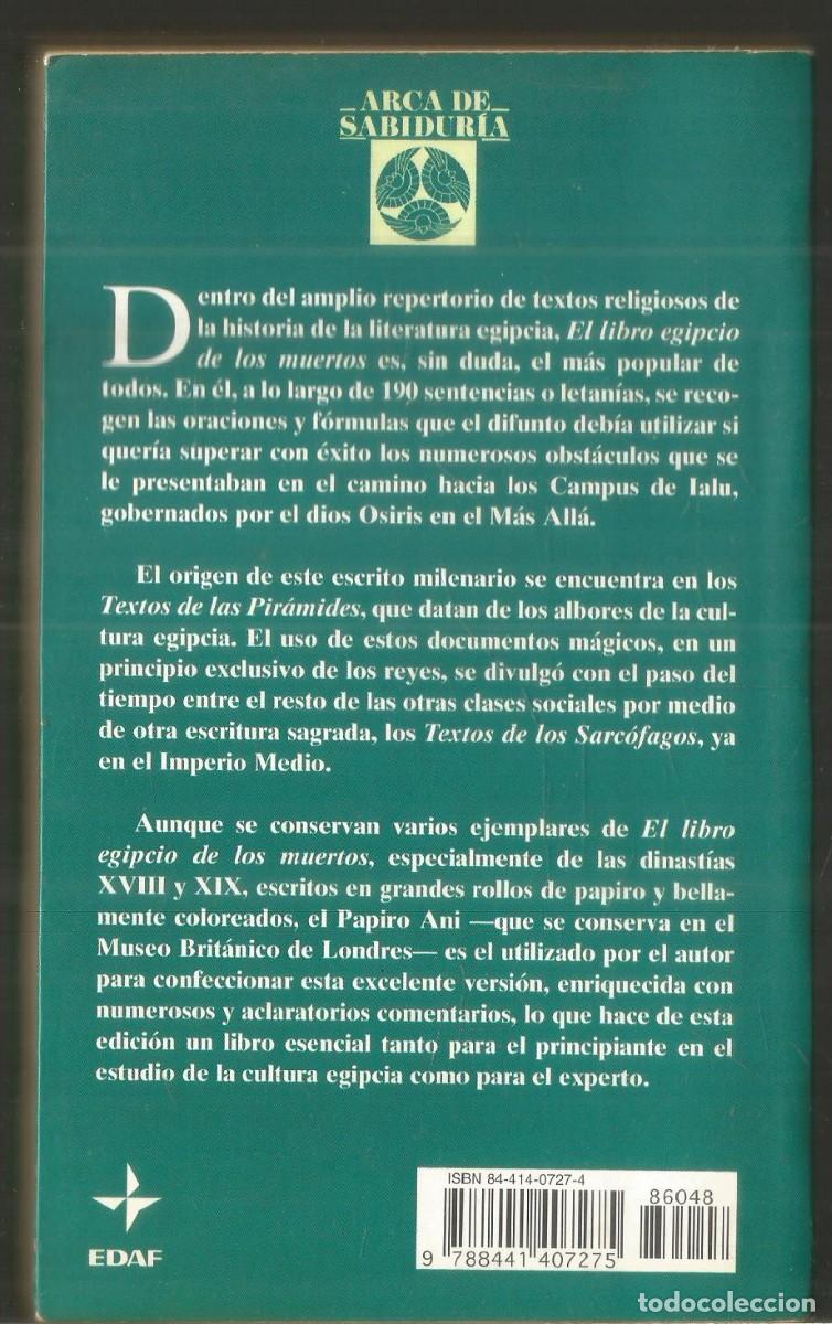 Libros de segunda mano: EL LIBRO EGIPCIO DE LOS MUERTOS. EDAF - Foto 2