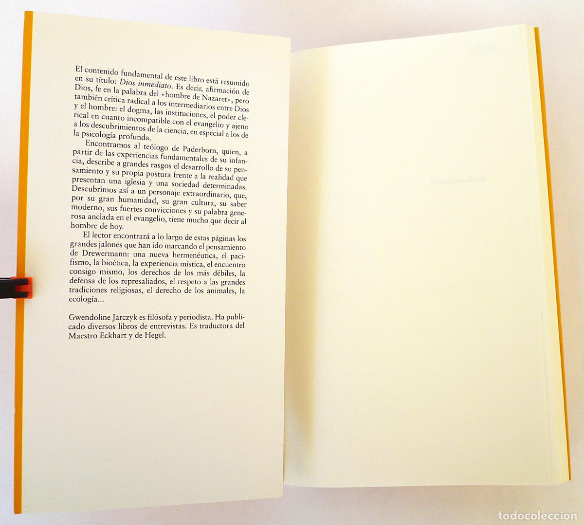 Libros de segunda mano: Dios inmediato, Eugen Drewermann - Foto 4