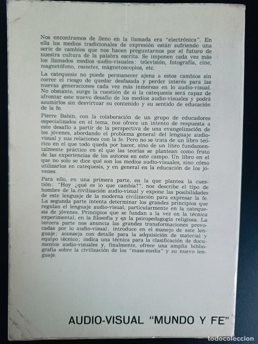 Libros de segunda mano: Lo audiovisual y la fe - Pierre Babin - Foto 2