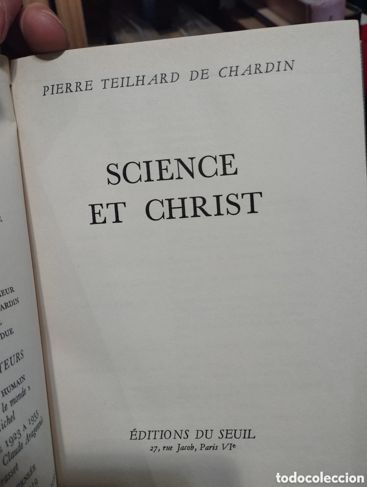 Gebrauchte B&uuml;cher: Science et Christ - Pierre Teilhard de Chardin