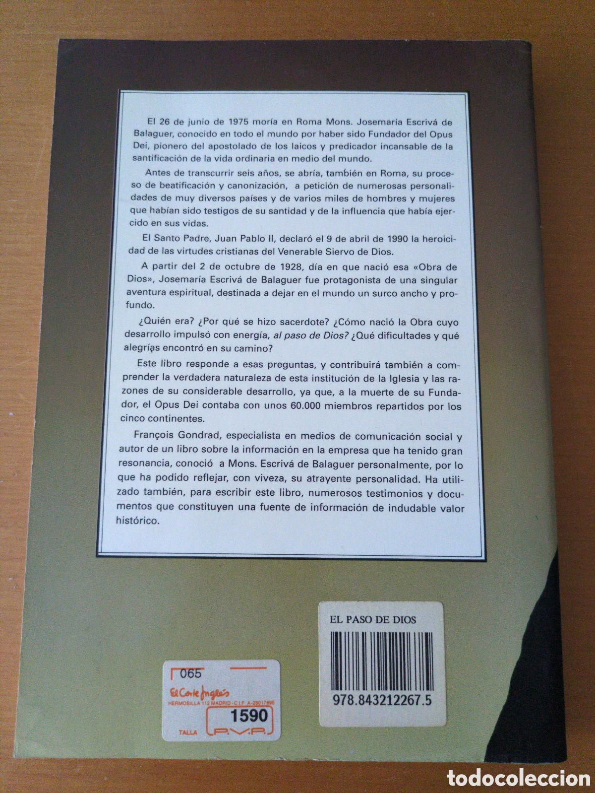 Libros de segunda mano: Al paso de Dios. Fran&ccedil;ois Gondrand - Foto 2