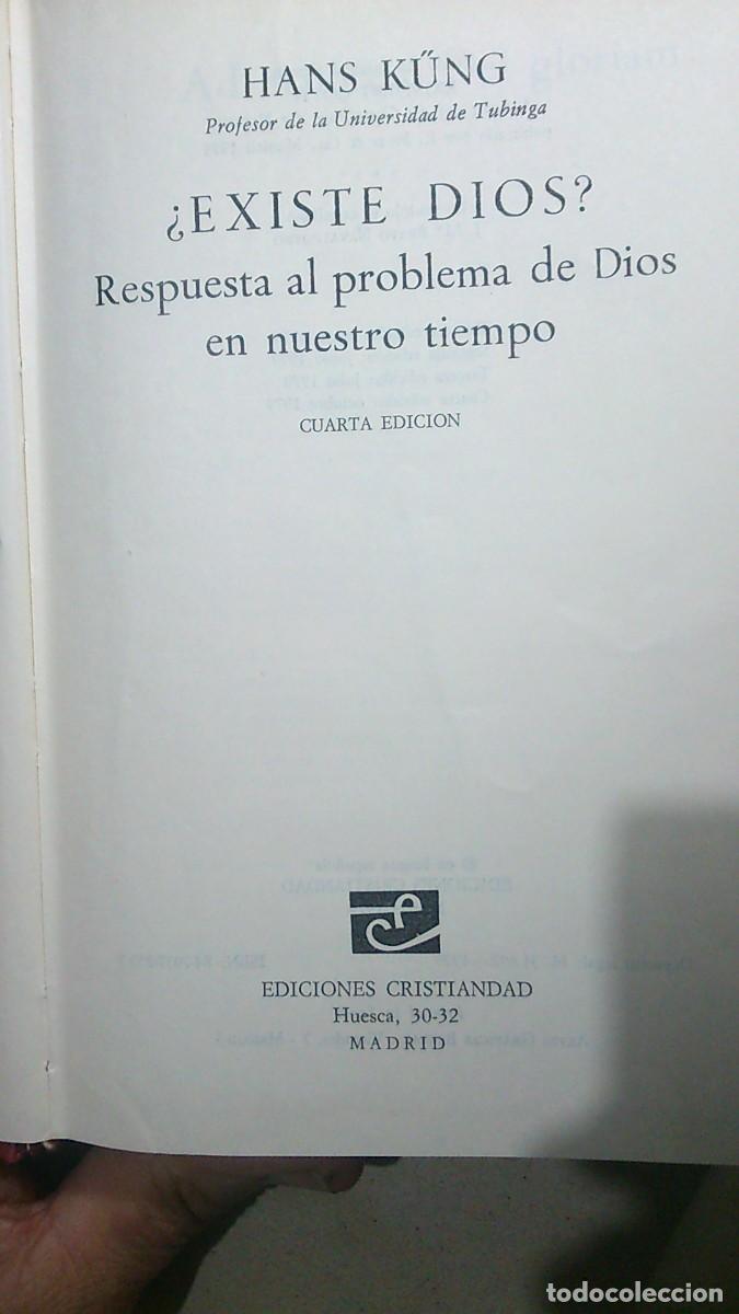 Libros de segunda mano: &iquest;EXISTE DIOS? HANS K&Uuml;NG. 4a EDICI&Oacute;N 1979 - Foto 3