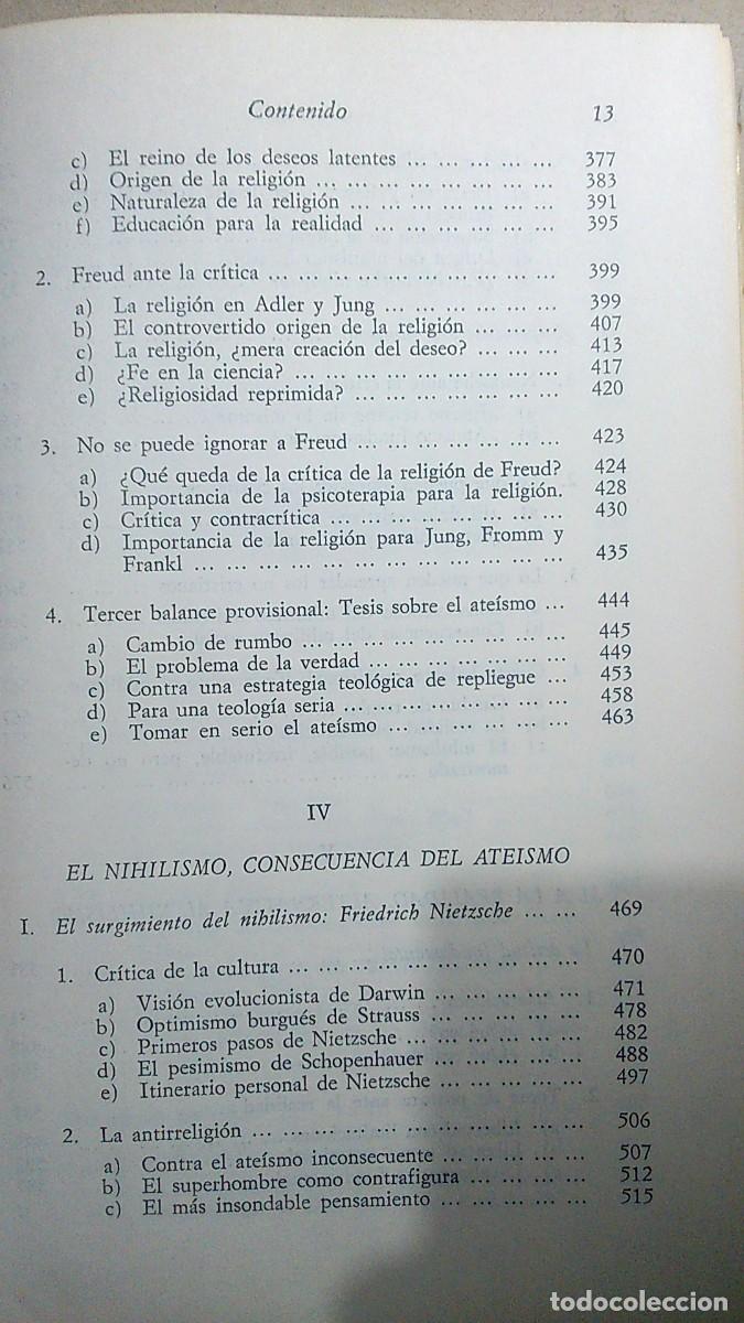 Libros de segunda mano: &iquest;EXISTE DIOS? HANS K&Uuml;NG. 4a EDICI&Oacute;N 1979 - Foto 9