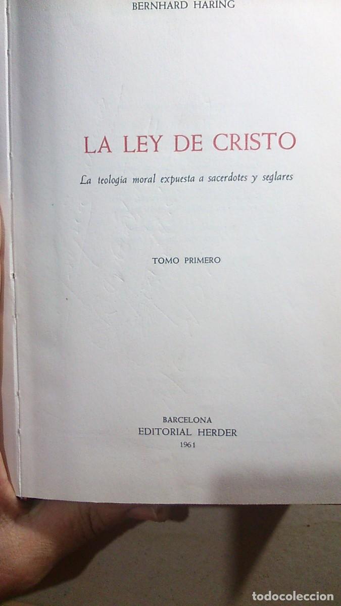 Libros de segunda mano: LA LEY DE CRISTO . H&Auml;RING TOMO I. EDIT. HERDER. 1961 - Foto 2