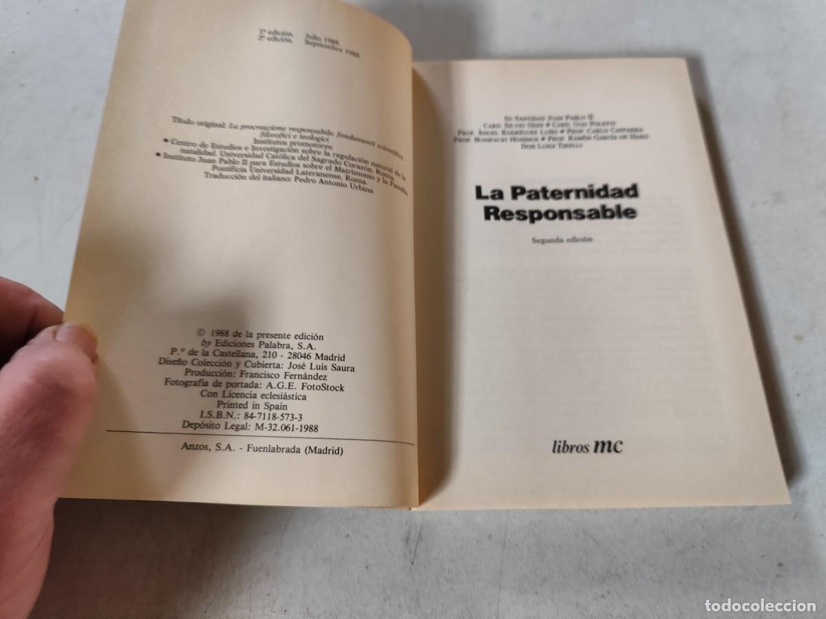 Libros de segunda mano: LA PATERNIDAD RESPONSABLE / / CMA 100 / MC - Foto 6