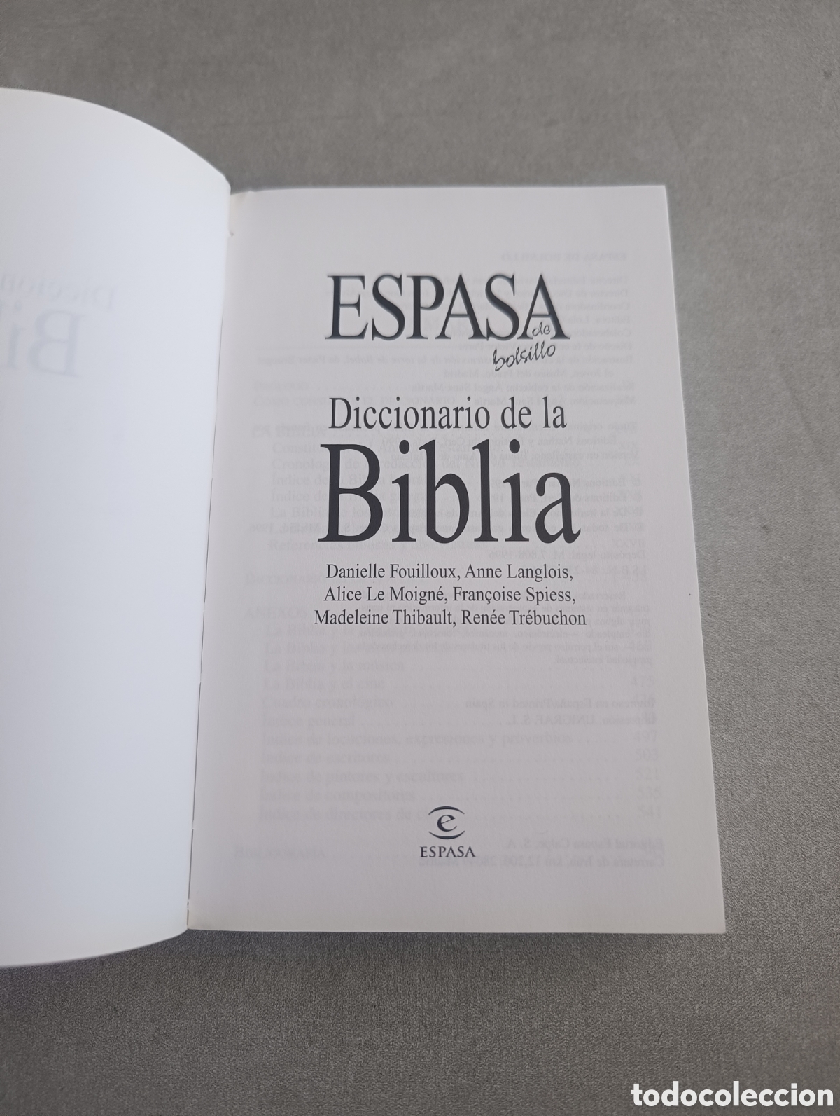 Libros de segunda mano: Diccionario de la Biblia - ESPASA - Foto 4