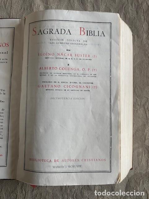 Libros de segunda mano: Sagrada Biblia. E. N&aacute;car Fuster-A. Colunga. - Foto 2