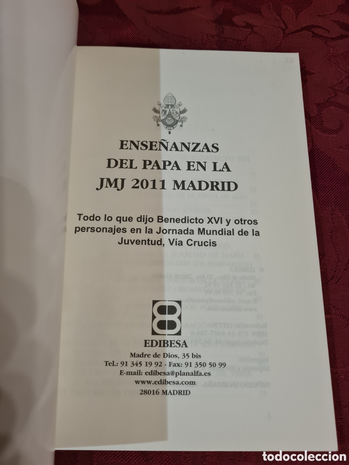 Libros de segunda mano: Ense&ntilde;anzas del PAPA en la JMJ2011 MADRID - Foto 3