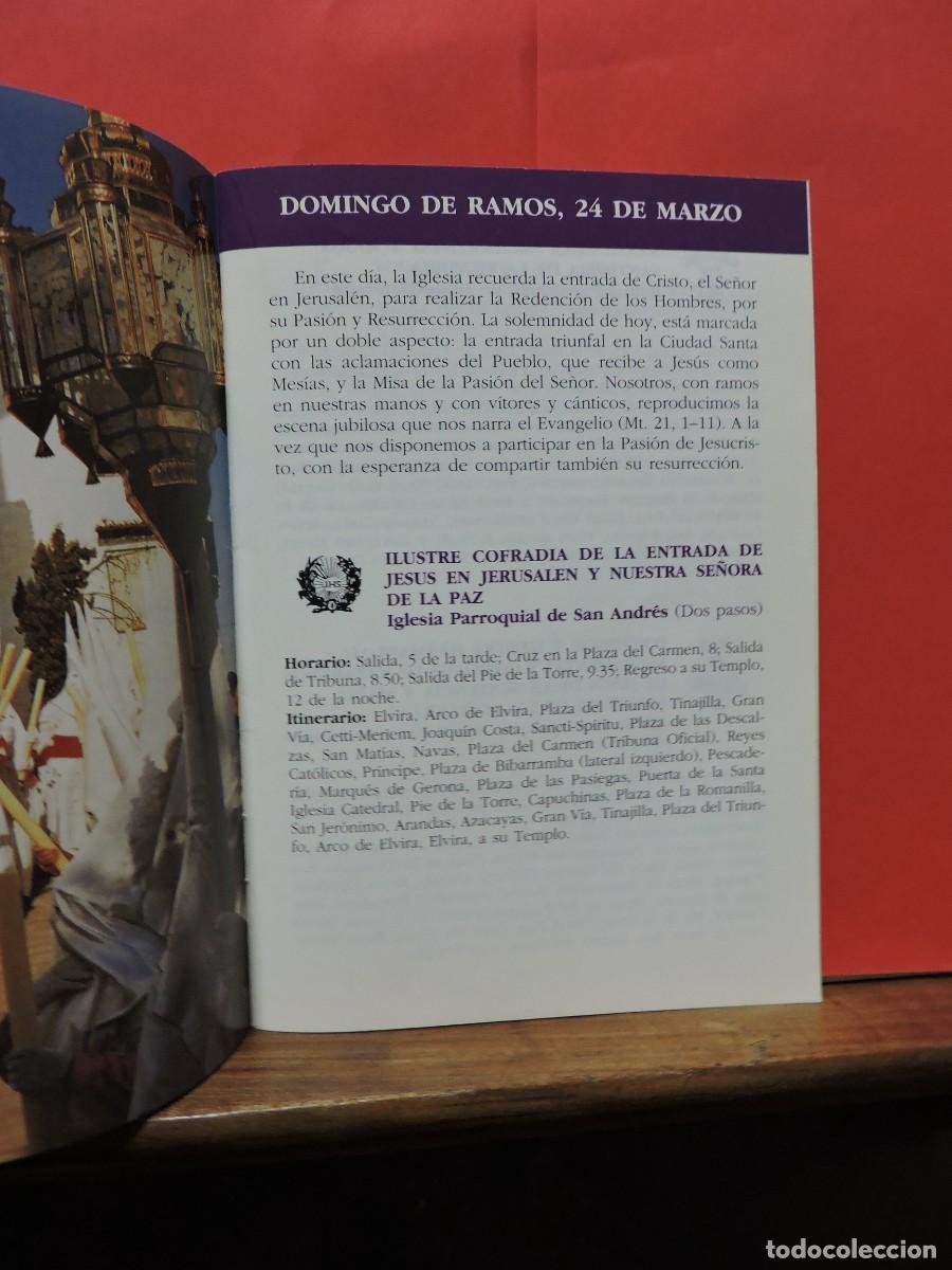 Libros de segunda mano: Semana Santa en Granada 1991. Programa oficial de horarios e itinerarios - Foto 3