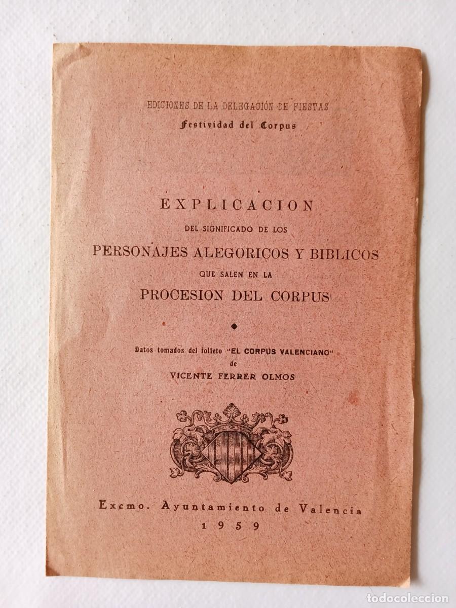 Livres d'occasion: EXPLICACI&Oacute;N DEL SIGNIFICADO DE LOS PERSONAJES ALEG&Oacute;RICOS Y BIBLICOS del CORPUS 1959