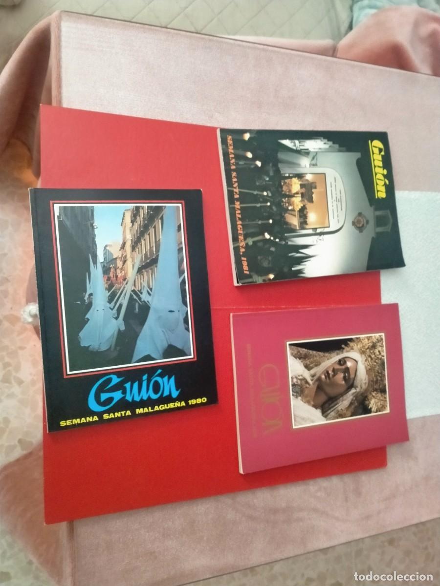 Libros de segunda mano: semana santa guion malaga 1979-80-81