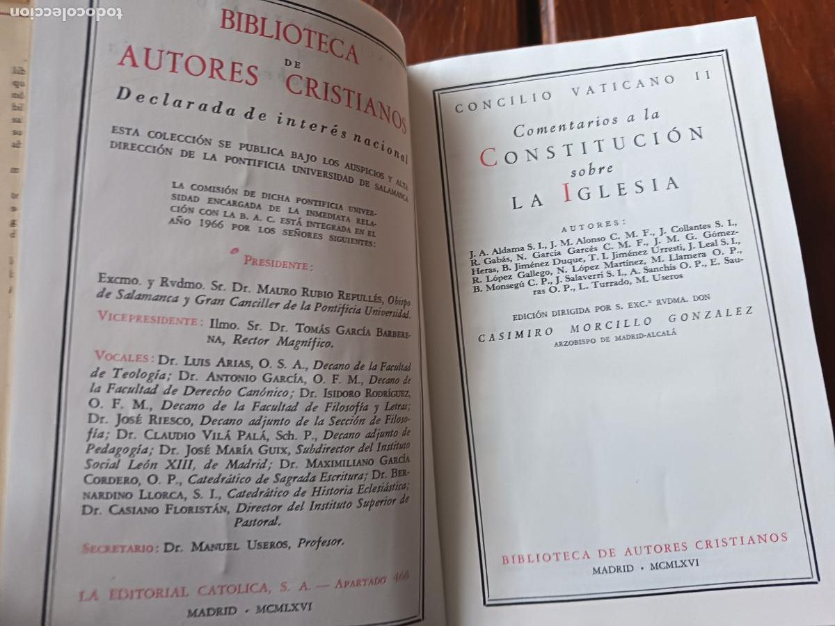 Libros de segunda mano: COMENTARIOS A LA CONSTITUCION SOBRE LA IGLESIA. BAC, 1966. 1124 PP - Foto 3