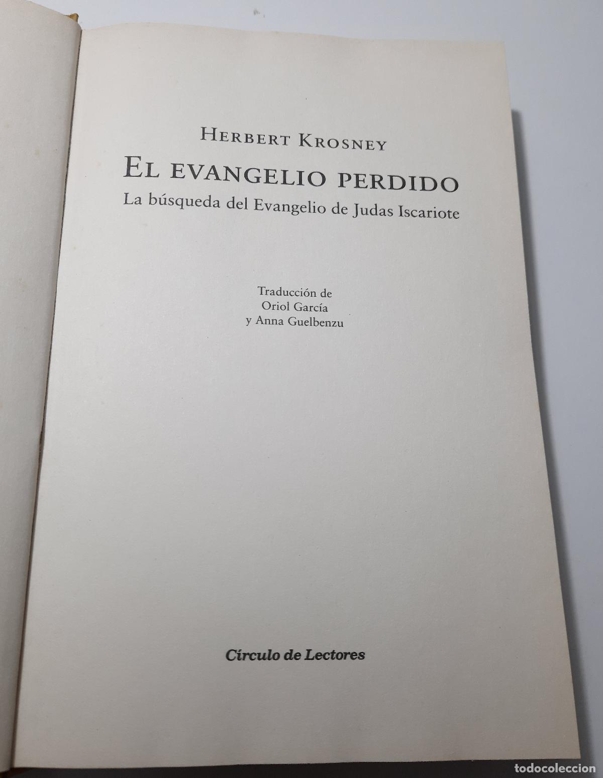 Libros de segunda mano: El evangelio perdido - Krosney, Herbert - Foto 1