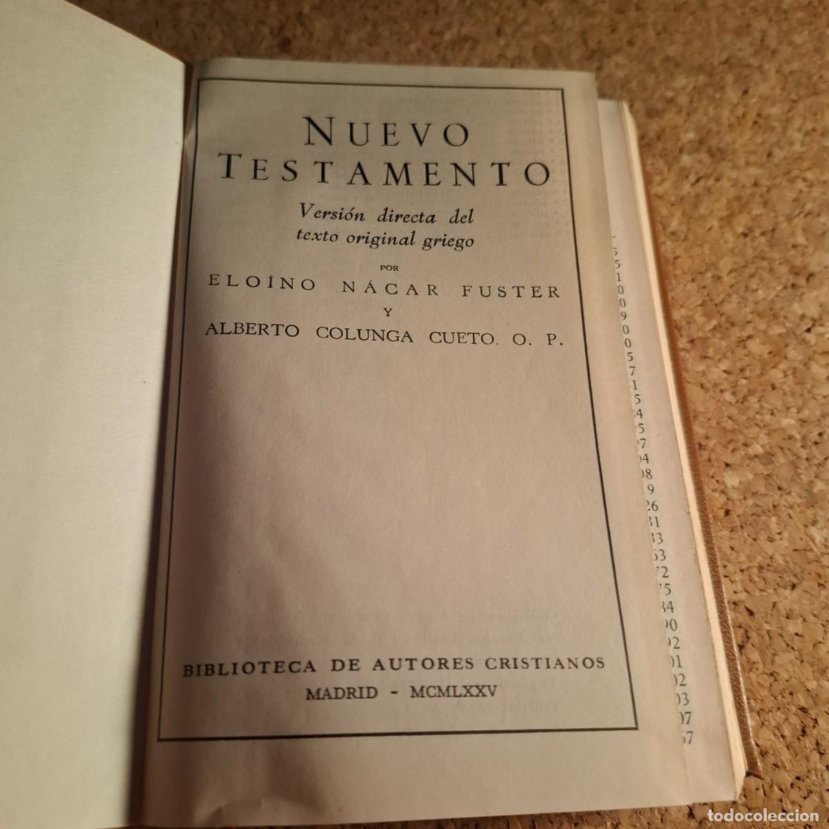 Libros de segunda mano: Nuevo Testamento - Nacar y Colunga - 1975 - Foto 1