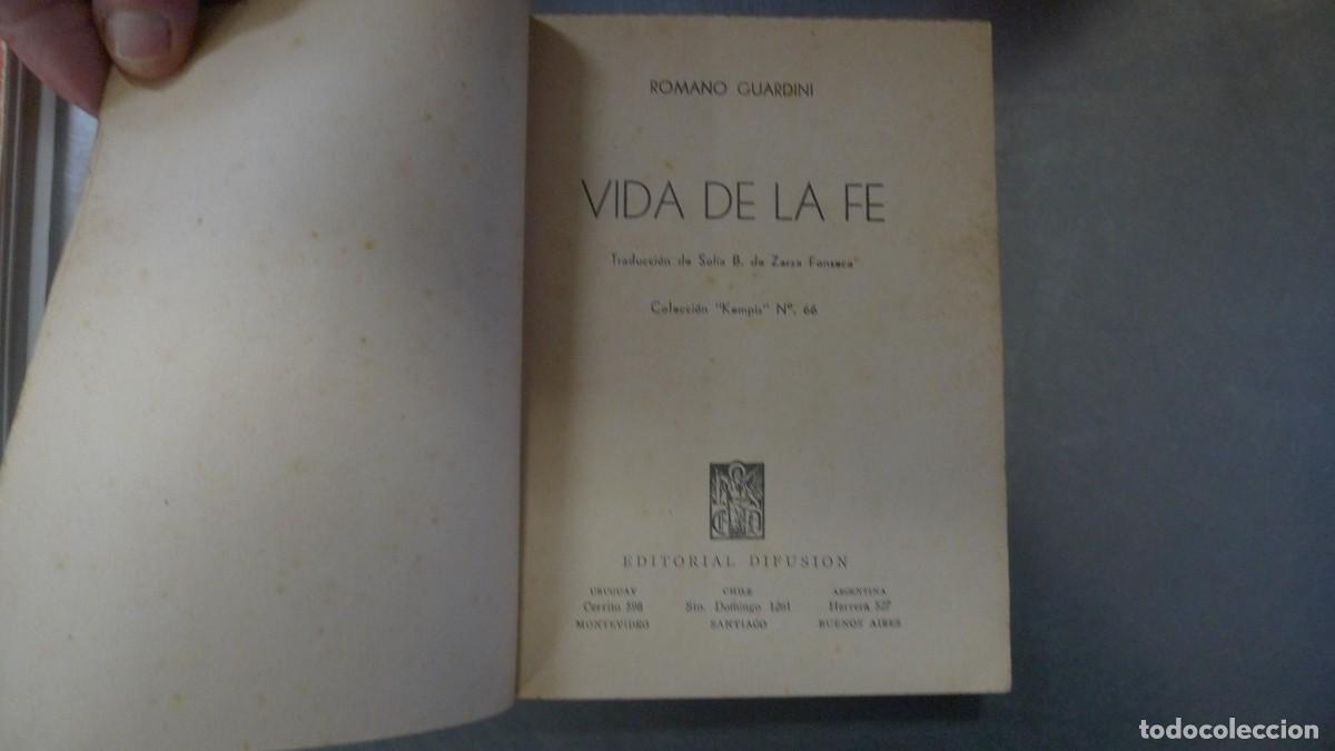 Libros de segunda mano: Vida de la Fe - Romano Guardini - Foto 2
