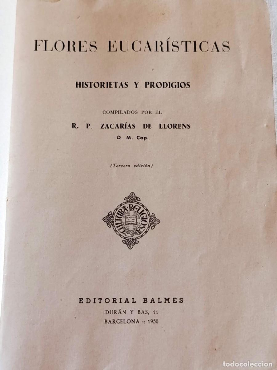 Libros de segunda mano: Libro flores Eucar&iacute;sticas - Foto 3