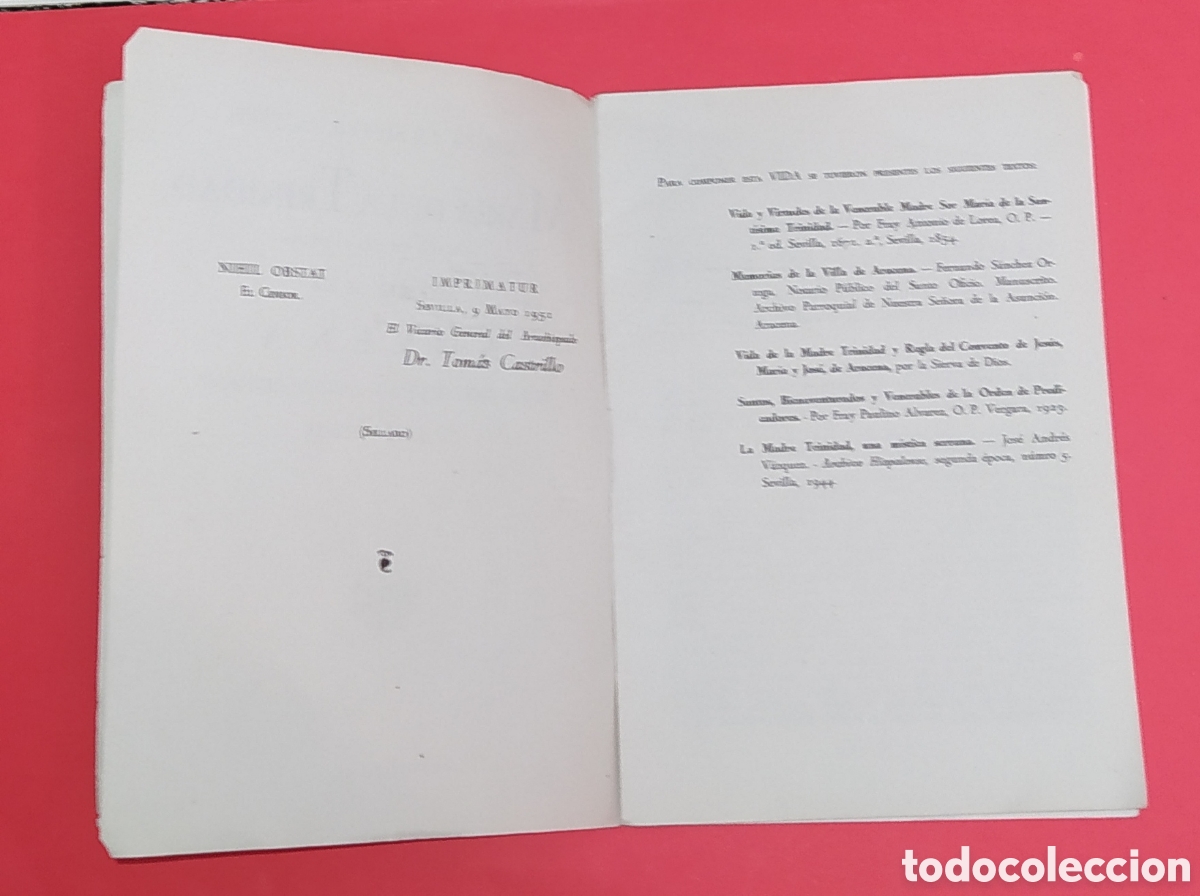 Libros de segunda mano: MAR&Iacute;A DE LA TRINIDAD 1951 - Foto 3