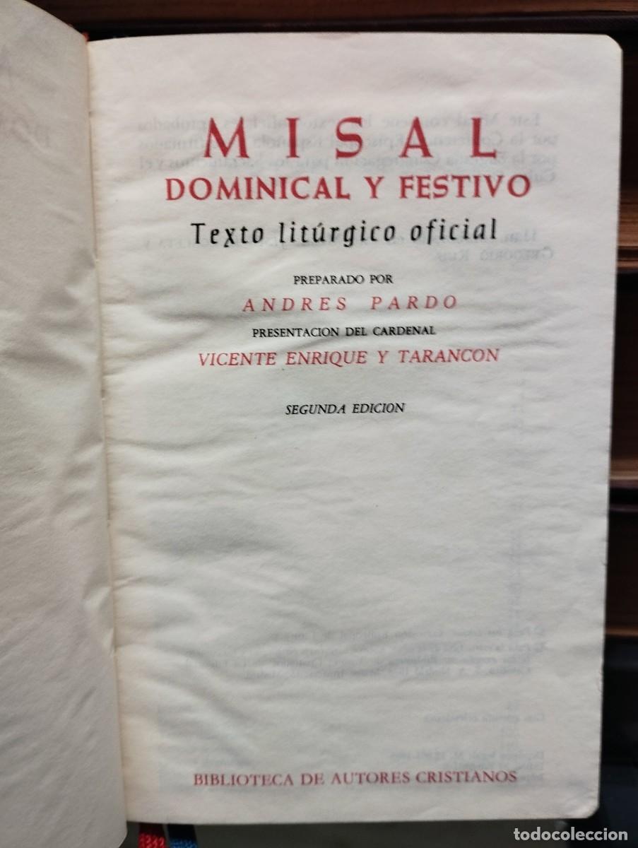 Libros de segunda mano: Misal dominical y festivo - Foto 2