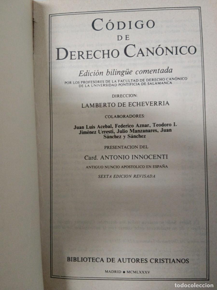 Libros de segunda mano: CODIGO DE DERECHO CANONICO - Foto 5