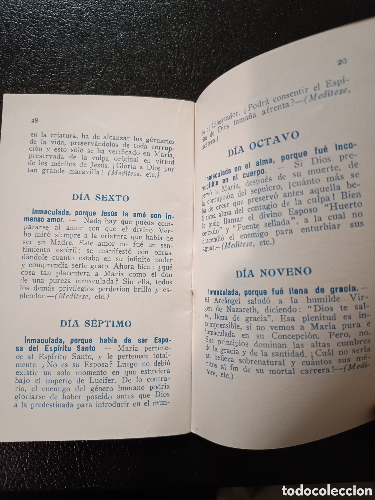 Libros de segunda mano: OFICIO PARVO Y NOVENA DE LA INMACULADA CONCEPCI&Oacute;N 1944 - Foto 6