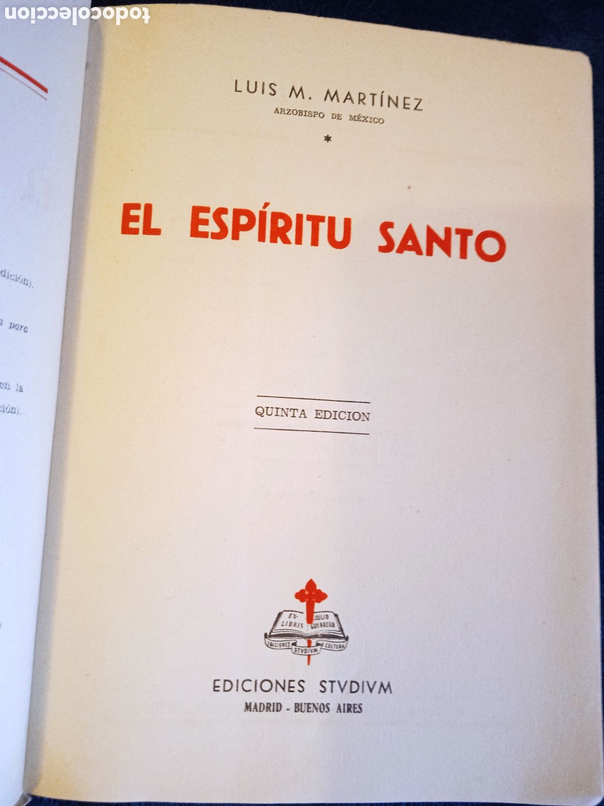 Libros de segunda mano: El Esp&iacute;ritu Santo / Luis M. Mart&iacute;nez - 1955 - Foto 2