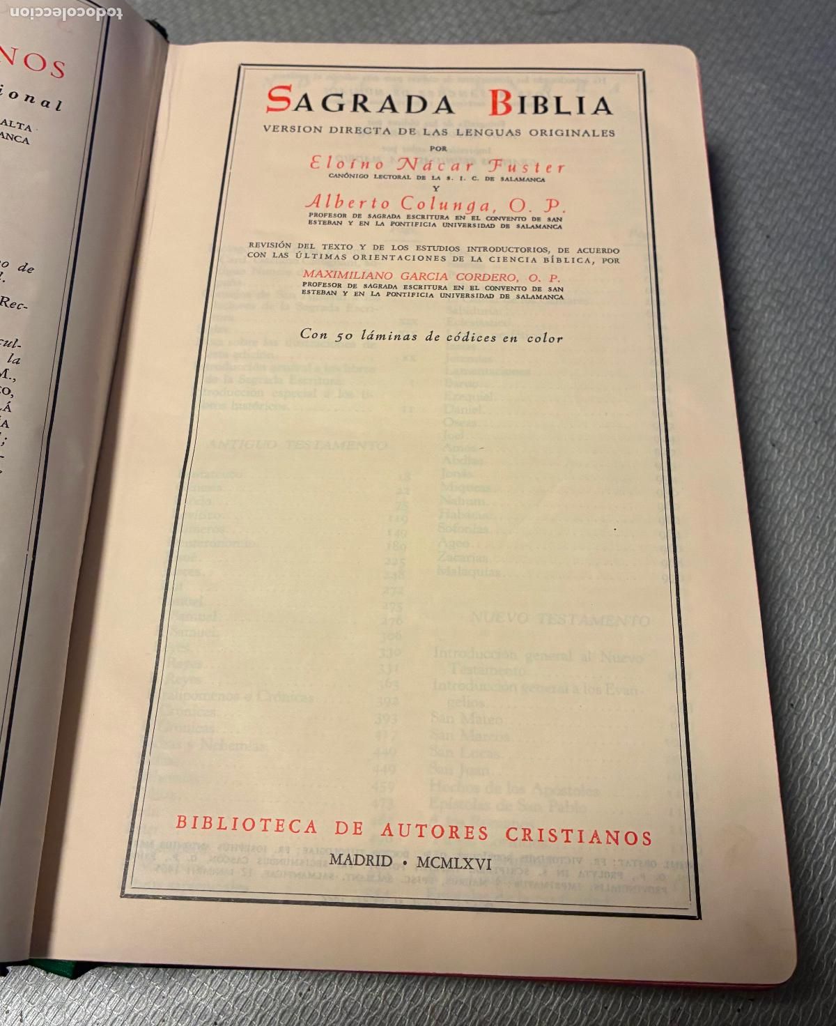 Libros de segunda mano: SAGRADA BIBLIA N&Aacute;CAR COLUNGA 1966 - Foto 10