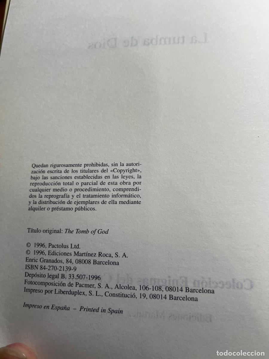 Libros de segunda mano: Libro La tumba de Dios | Richard Andrews | 1996 - Foto 3