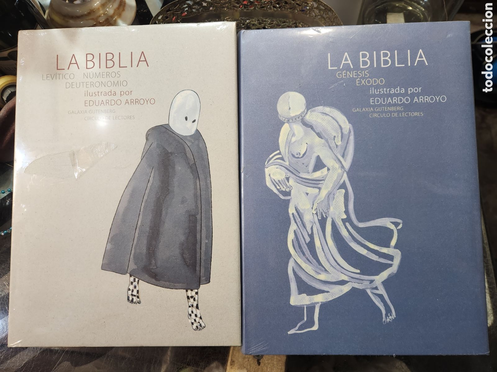 Livros em segunda m&atilde;o: 2 TOMOS LA BIBLIA ILUSTRADA EDUARDO MENDOZA. PRECINTADOS. GALAXIA GUTENBERG.