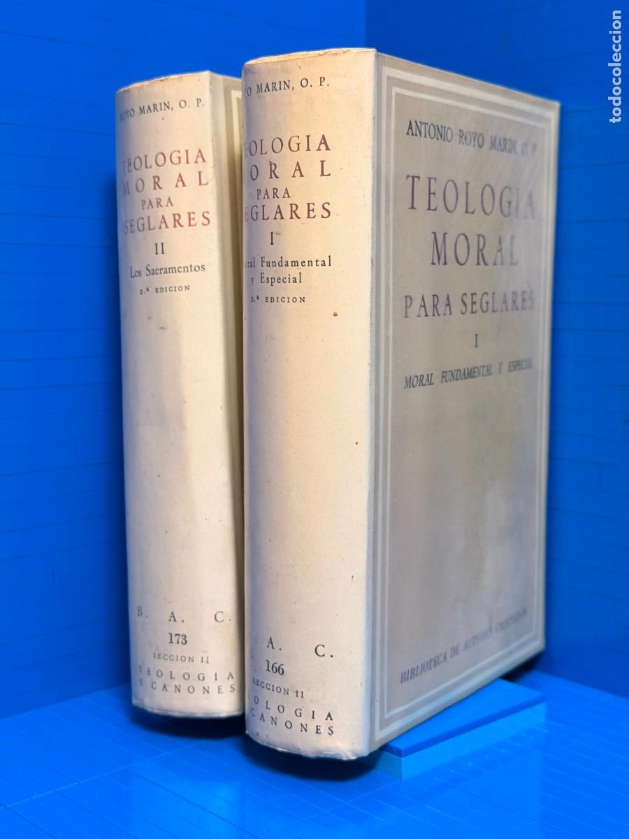 Libros de segunda mano: TEOLOG&Iacute;A MORAL PARA SEGLARES, DOS VOL&Uacute;MENES.