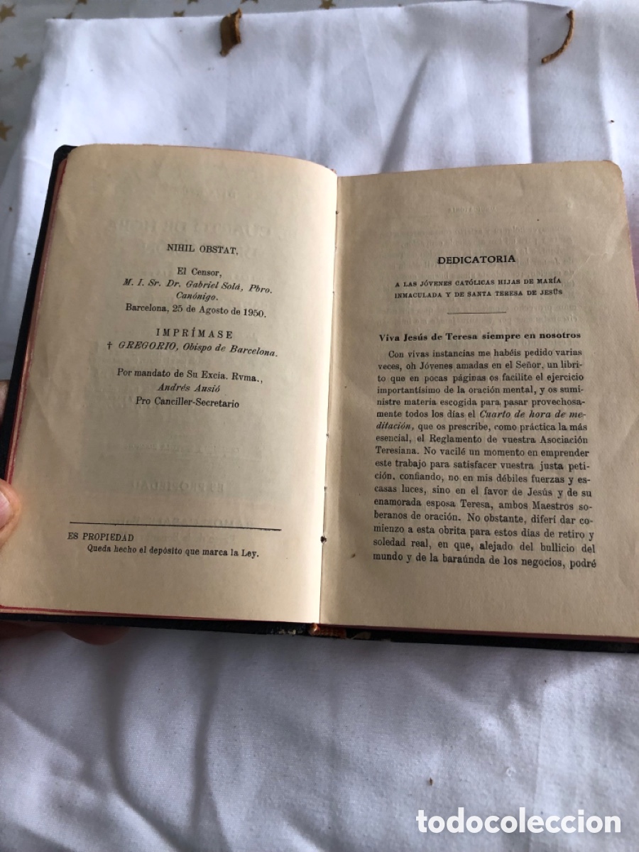 Libros de segunda mano: Libro religioso El Cuarto de Hora de Oraci&oacute;n - Foto 5