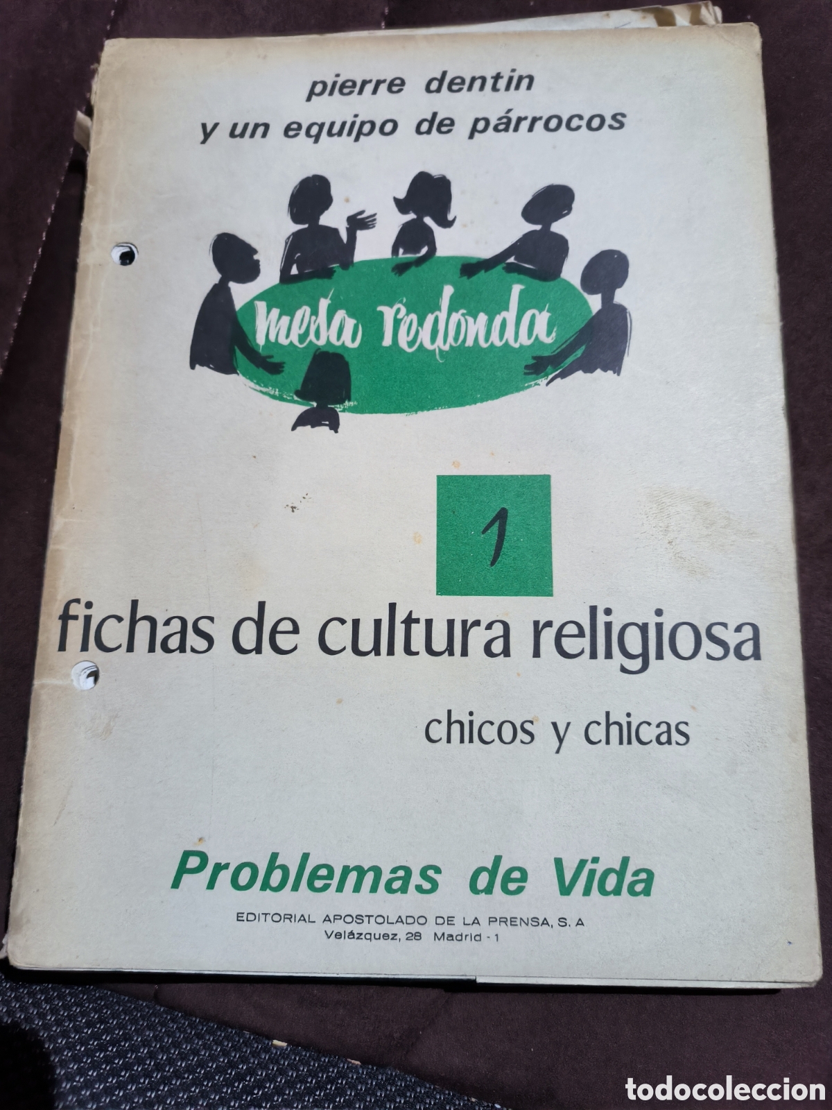 Libros de segunda mano: mesa redonda , fichas de cultura religiosa 1 + Problemas de vida - Pierre Dentin