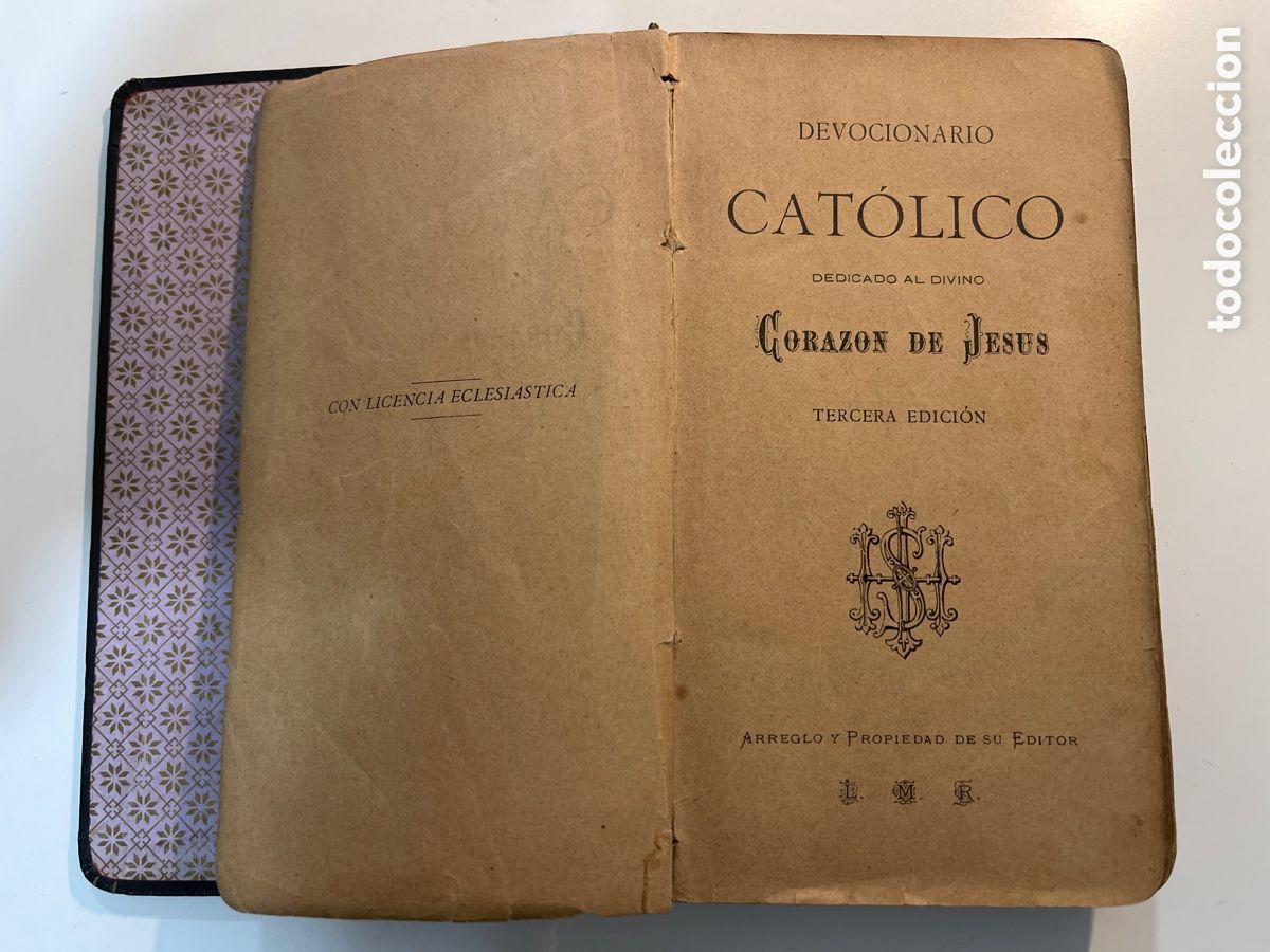 Libros de segunda mano: LIBRO devocionario Cat&oacute;lico dedicado CORAZ&Oacute;N DE JESUS. TERCERA EDICION 1899